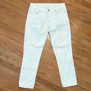 LOFT Women's Cream Ankle Jeans